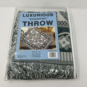 NEW Luxurious Country Throw 50" X 60" Made Spain Country Home Tapestry Cottage